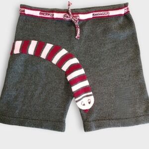 Mens Knit Shorts Sz M Novelty Snake Green Burgundy Pink Cute Loungewear Menswear